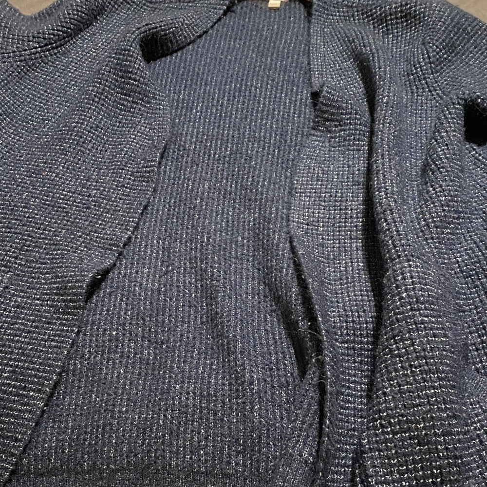 Cozy Blue Knit Cardigan cover up